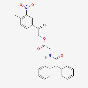 2-(4-methyl-3-nitrophenyl)-2-oxoethyl N-(diphenylacetyl)glycinate