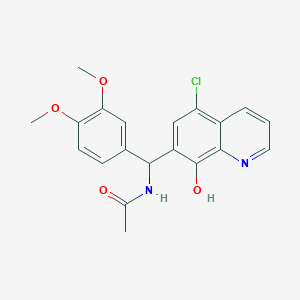 N-[(5-chloro-8-hydroxy-7-quinolinyl)(3,4-dimethoxyphenyl)methyl]acetamide