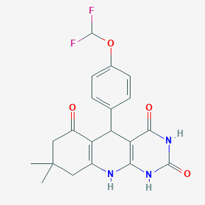 5-[4-(difluoromethoxy)phenyl]-8,8-dimethyl-5,8,9,10-tetrahydropyrimido[4,5-b]quinoline-2,4,6(1H,3H,7H)-trione