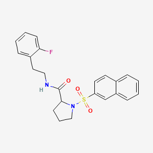 N-[2-(2-fluorophenyl)ethyl]-1-(2-naphthylsulfonyl)prolinamide