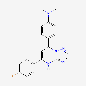 4-[5-(4-bromophenyl)-4,7-dihydro[1,2,4]triazolo[1,5-a]pyrimidin-7-yl]-N,N-dimethylaniline