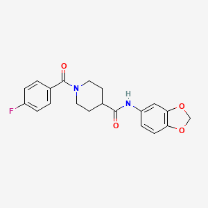 N-(1,3-benzodioxol-5-yl)-1-[(4-fluorophenyl)carbonyl]piperidine-4-carboxamide