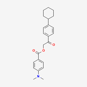 molecular formula C23H27NO3 B3993253 [2-(4-Cyclohexylphenyl)-2-oxoethyl] 4-(dimethylamino)benzoate 