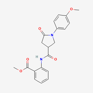 Methyl 2-({[1-(4-methoxyphenyl)-5-oxopyrrolidin-3-yl]carbonyl}amino)benzoate