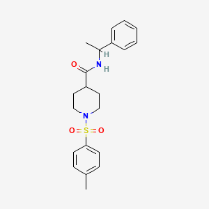 1-(4-Methylbenzenesulfonyl)-N-(1-phenylethyl)piperidine-4-carboxamide