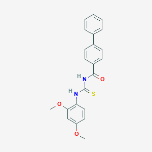 molecular formula C22H20N2O3S B399331 N-[(2,4-dimethoxyphenyl)carbamothioyl]biphenyl-4-carboxamide 