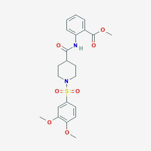 METHYL 2-[1-(3,4-DIMETHOXYBENZENESULFONYL)PIPERIDINE-4-AMIDO]BENZOATE