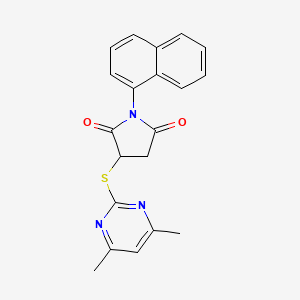 3-[(4,6-Dimethylpyrimidin-2-yl)sulfanyl]-1-(naphthalen-1-yl)pyrrolidine-2,5-dione