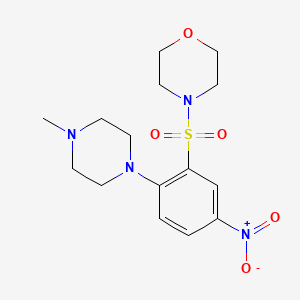 4-{[2-(4-methyl-1-piperazinyl)-5-nitrophenyl]sulfonyl}morpholine