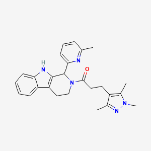 1-(6-methyl-2-pyridinyl)-2-[3-(1,3,5-trimethyl-1H-pyrazol-4-yl)propanoyl]-2,3,4,9-tetrahydro-1H-beta-carboline