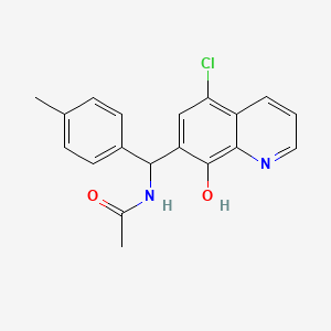 N-[(5-chloro-8-hydroxy-7-quinolinyl)(4-methylphenyl)methyl]acetamide