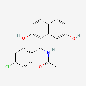 N-[(4-chlorophenyl)(2,7-dihydroxy-1-naphthyl)methyl]acetamide