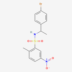 N-[1-(4-bromophenyl)ethyl]-2-methyl-5-nitrobenzenesulfonamide