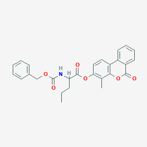 4-methyl-6-oxo-6H-benzo[c]chromen-3-yl 2-{[(benzyloxy)carbonyl]amino}pentanoate