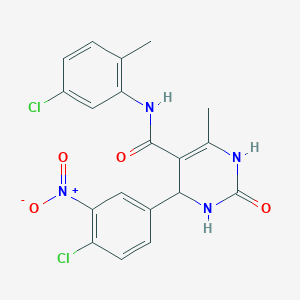 N-(5-chloro-2-methylphenyl)-4-(4-chloro-3-nitrophenyl)-6-methyl-2-oxo-3,4-dihydro-1H-pyrimidine-5-carboxamide