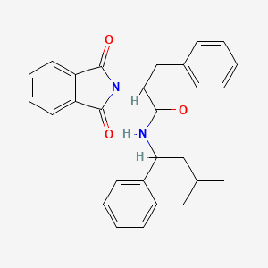 2-(1,3-dioxo-1,3-dihydro-2H-isoindol-2-yl)-N-(3-methyl-1-phenylbutyl)-3-phenylpropanamide