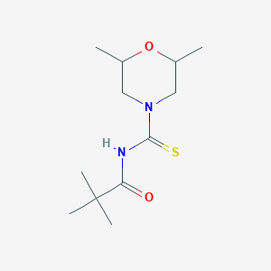 N-(2,6-dimethylmorpholine-4-carbothioyl)-2,2-dimethylpropanamide