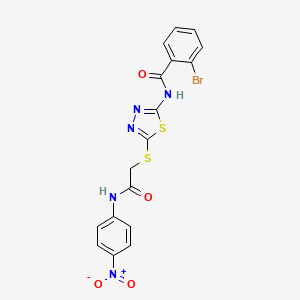 2-bromo-N-[5-({2-[(4-nitrophenyl)amino]-2-oxoethyl}thio)-1,3,4-thiadiazol-2-yl]benzamide