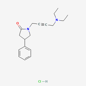 molecular formula C18H25ClN2O B3993571 1-[4-(diethylamino)but-2-ynyl]-4-phenylpyrrolidin-2-one;hydrochloride 