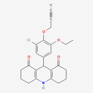 9-(3-chloro-5-ethoxy-4-prop-2-ynoxyphenyl)-2,3,4,5,6,7,9,10-octahydroacridine-1,8-dione