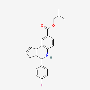 molecular formula C23H24FNO2 B3993589 2-methylpropyl 4-(4-fluorophenyl)-3a,4,5,9b-tetrahydro-3H-cyclopenta[c]quinoline-8-carboxylate 