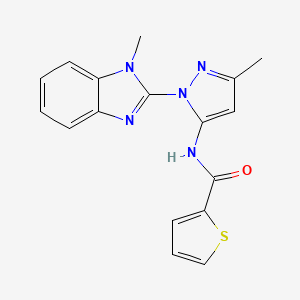 N-[5-methyl-2-(1-methylbenzimidazol-2-yl)pyrazol-3-yl]thiophene-2-carboxamide