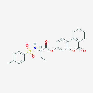 6-OXO-6H,7H,8H,9H,10H-CYCLOHEXA[C]CHROMEN-3-YL 2-(4-METHYLBENZENESULFONAMIDO)BUTANOATE