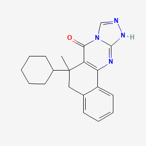 6-cyclohexyl-6-methyl-6,12-dihydrobenzo[h][1,2,4]triazolo[3,4-b]quinazolin-7(5H)-one