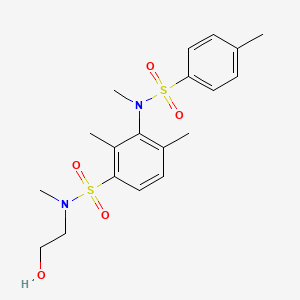 N-(2-hydroxyethyl)-N,2,4-trimethyl-3-[methyl-(4-methylphenyl)sulfonylamino]benzenesulfonamide