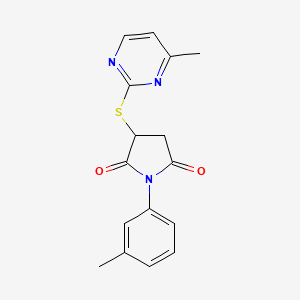 3-(4-Methyl-pyrimidin-2-ylsulfanyl)-1-m-tolyl-pyrrolidine-2,5-dione