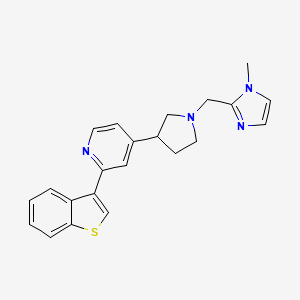 2-(1-benzothien-3-yl)-4-{1-[(1-methyl-1H-imidazol-2-yl)methyl]pyrrolidin-3-yl}pyridine