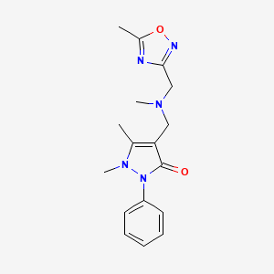 1,5-dimethyl-4-({methyl[(5-methyl-1,2,4-oxadiazol-3-yl)methyl]amino}methyl)-2-phenyl-1,2-dihydro-3H-pyrazol-3-one