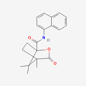 4,7,7-Trimethyl-N-(naphthalen-1-YL)-3-oxo-2-oxabicyclo[2.2.1]heptane-1-carboxamide