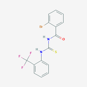 molecular formula C15H10BrF3N2OS B399367 2-bromo-N-{[2-(trifluoromethyl)phenyl]carbamothioyl}benzamide 