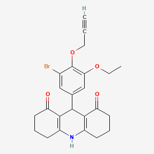 9-[3-Bromo-5-ethoxy-4-(prop-2-YN-1-yloxy)phenyl]-1,2,3,4,5,6,7,8,9,10-decahydroacridine-1,8-dione