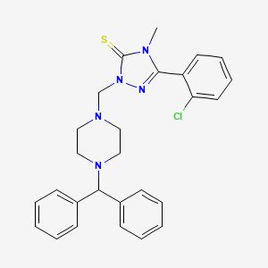 5-(2-chlorophenyl)-2-{[4-(diphenylmethyl)-1-piperazinyl]methyl}-4-methyl-2,4-dihydro-3H-1,2,4-triazole-3-thione