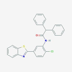 molecular formula C27H19ClN2OS B399369 N-[5-(1,3-benzothiazol-2-yl)-2-chlorophenyl]-2,2-diphenylacetamide 