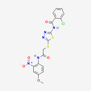 2-chloro-N-[5-({2-[(4-methoxy-2-nitrophenyl)amino]-2-oxoethyl}thio)-1,3,4-thiadiazol-2-yl]benzamide