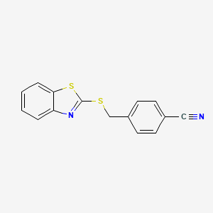 molecular formula C15H10N2S2 B3993743 Benzonitrile, 4-[(2-benzothiazolylthio)methyl]- CAS No. 361178-04-3