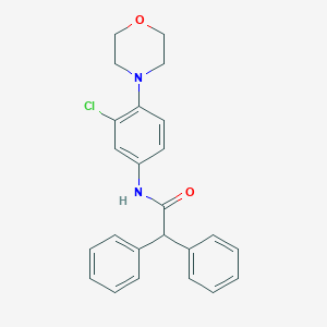 molecular formula C24H23ClN2O2 B399376 N-(3-chloro-4-morpholin-4-ylphenyl)-2,2-diphenylacetamide CAS No. 431937-84-7