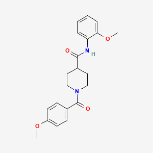 1-(4-methoxybenzoyl)-N-(2-methoxyphenyl)piperidine-4-carboxamide