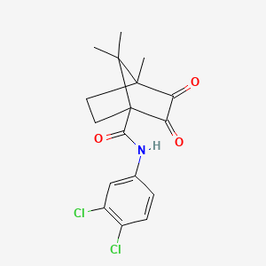 N-(3,4-dichlorophenyl)-4,7,7-trimethyl-2,3-dioxobicyclo[2.2.1]heptane-1-carboxamide