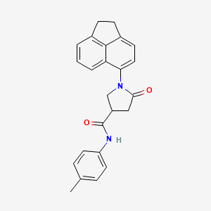 1-(1,2-dihydroacenaphthylen-5-yl)-N-(4-methylphenyl)-5-oxopyrrolidine-3-carboxamide