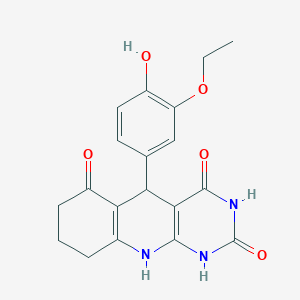 5-(3-ethoxy-4-hydroxyphenyl)-5,8,9,10-tetrahydropyrimido[4,5-b]quinoline-2,4,6(1H,3H,7H)-trione