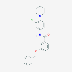 molecular formula C25H25ClN2O2 B399379 3-(benzyloxy)-N-[3-chloro-4-(1-piperidinyl)phenyl]benzamide 