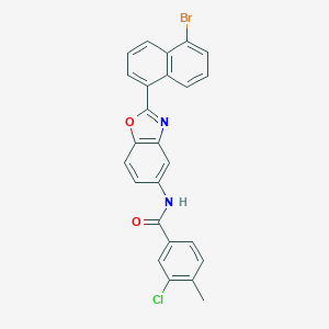 N-[2-(5-bromonaphthalen-1-yl)-1,3-benzoxazol-5-yl]-3-chloro-4-methylbenzamide