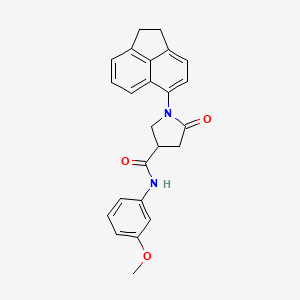 1-(1,2-dihydroacenaphthylen-5-yl)-N-(3-methoxyphenyl)-5-oxopyrrolidine-3-carboxamide