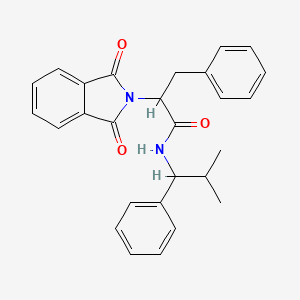 2-(1,3-dioxo-1,3-dihydro-2H-isoindol-2-yl)-N-(2-methyl-1-phenylpropyl)-3-phenylpropanamide