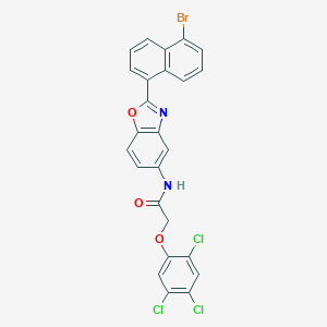 molecular formula C25H14BrCl3N2O3 B399383 N-[2-(5-bromonaphthalen-1-yl)-1,3-benzoxazol-5-yl]-2-(2,4,5-trichlorophenoxy)acetamide 