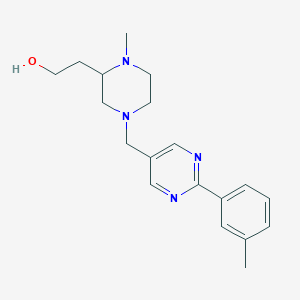 2-[1-Methyl-4-[[2-(3-methylphenyl)pyrimidin-5-yl]methyl]piperazin-2-yl]ethanol